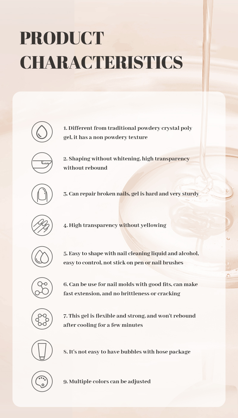 High Transparency Crystal Extension Gel